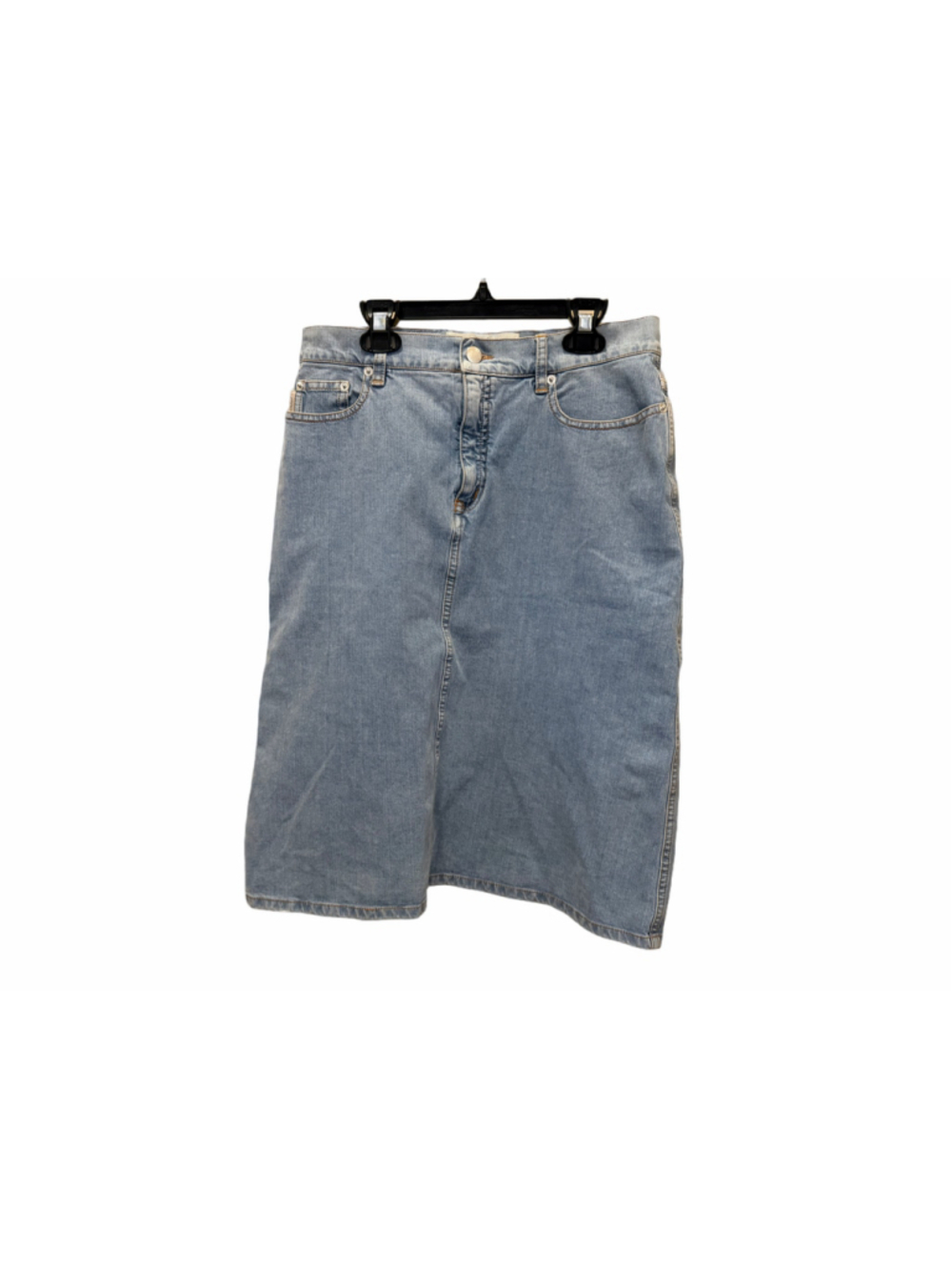Moschino Jeans vintage light wash denim midi skirt size 44 US 10 stretchy Italy